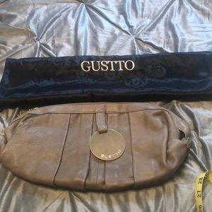 Gustto clutch purse in Neutral beige ish color